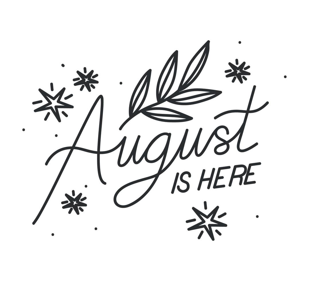 design of august is here vector