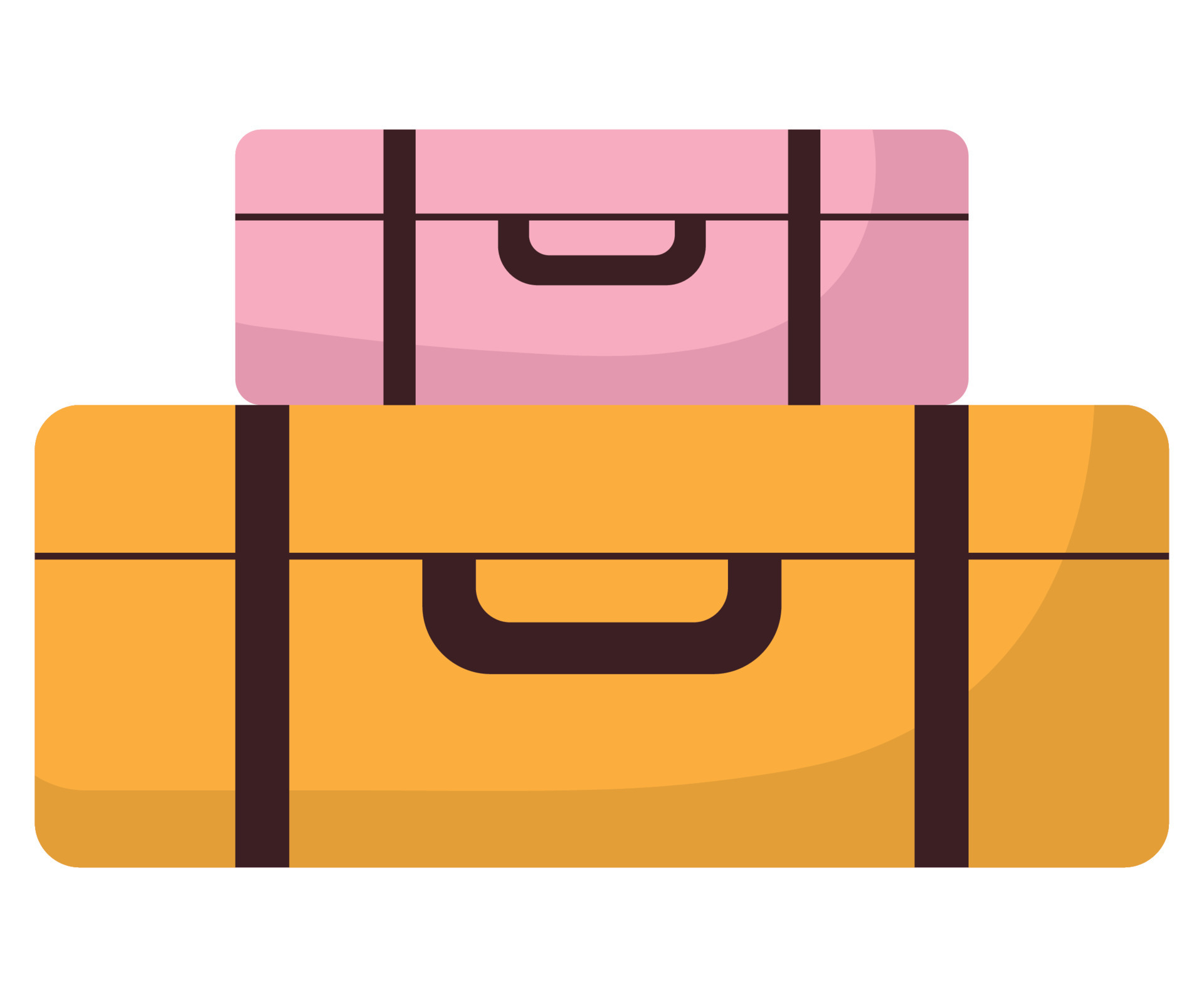 travel briefcases design 21387436 Vector Art at Vecteezy