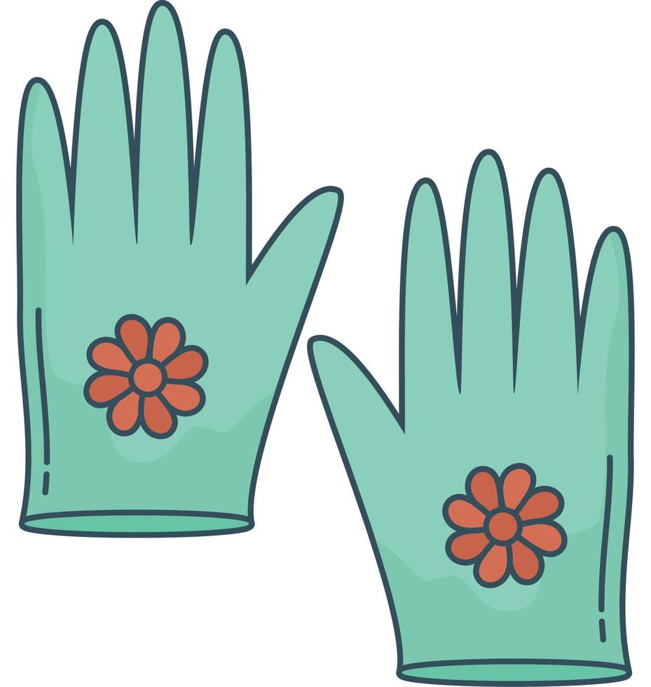 gardening gloves design vector
