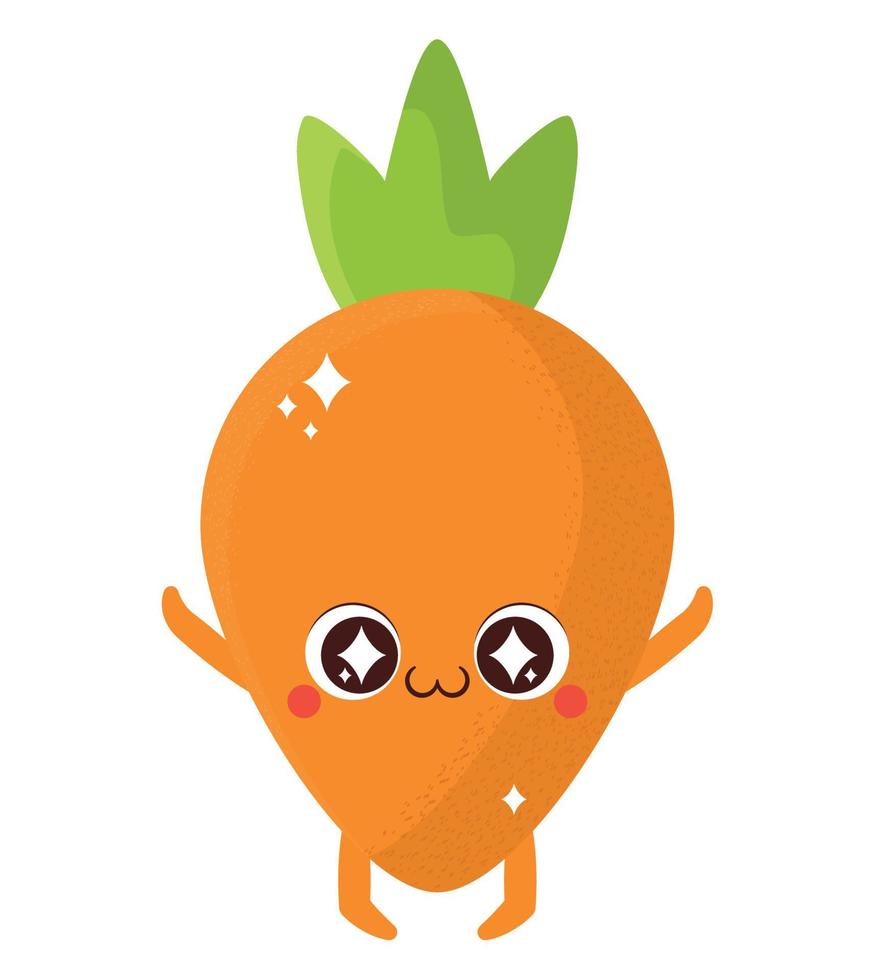 kawaii carrot illustration vector