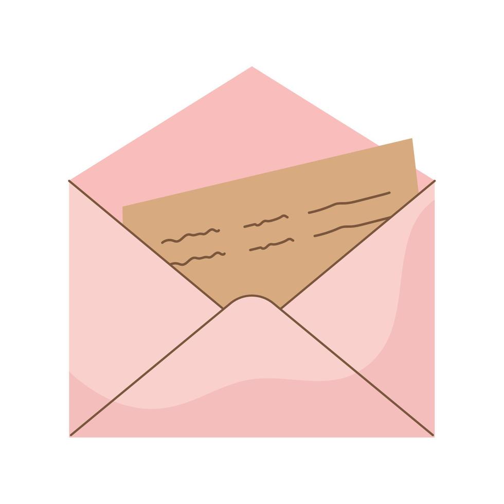 open envelope illustration vector