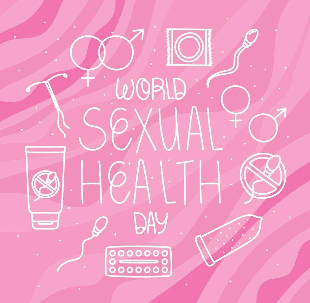 cartel del día de la salud sexual vector