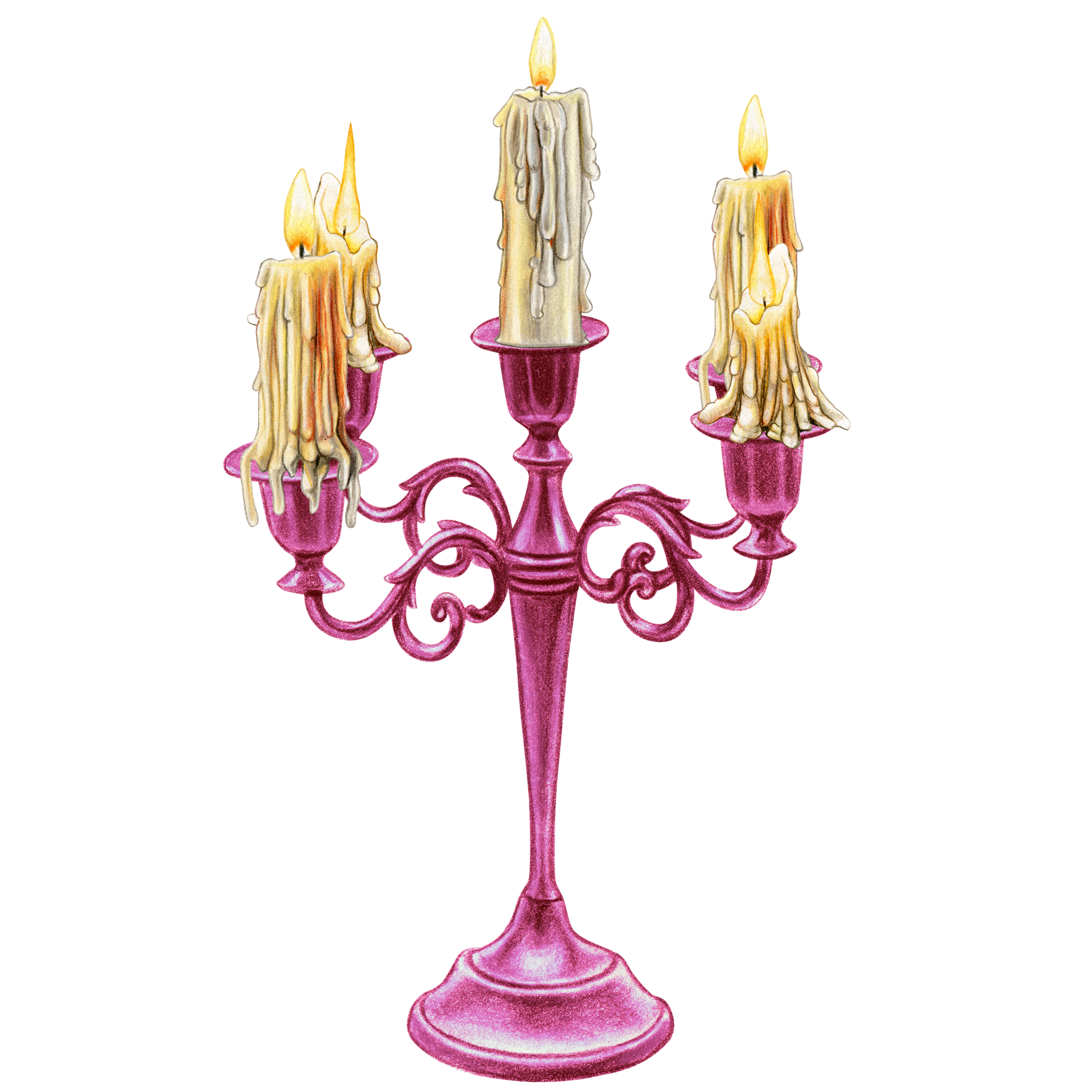Free Watercolor hand drawn gothic candle holder 21387531 PNG with