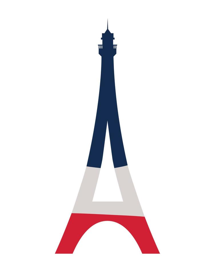 colored eiffel tower vector