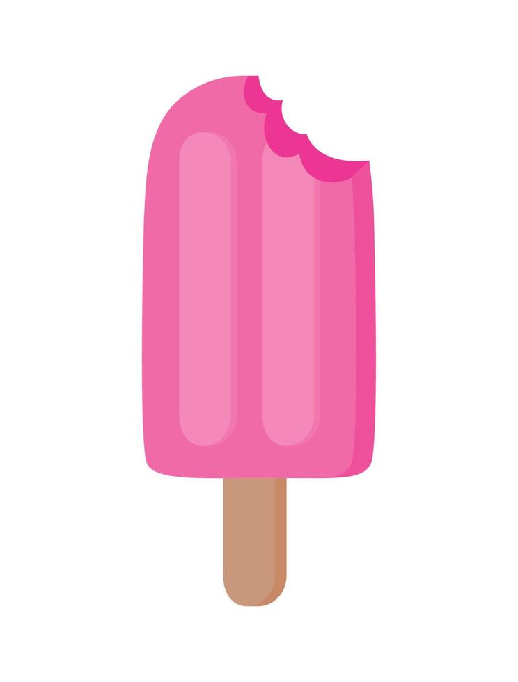 helado rosa vector