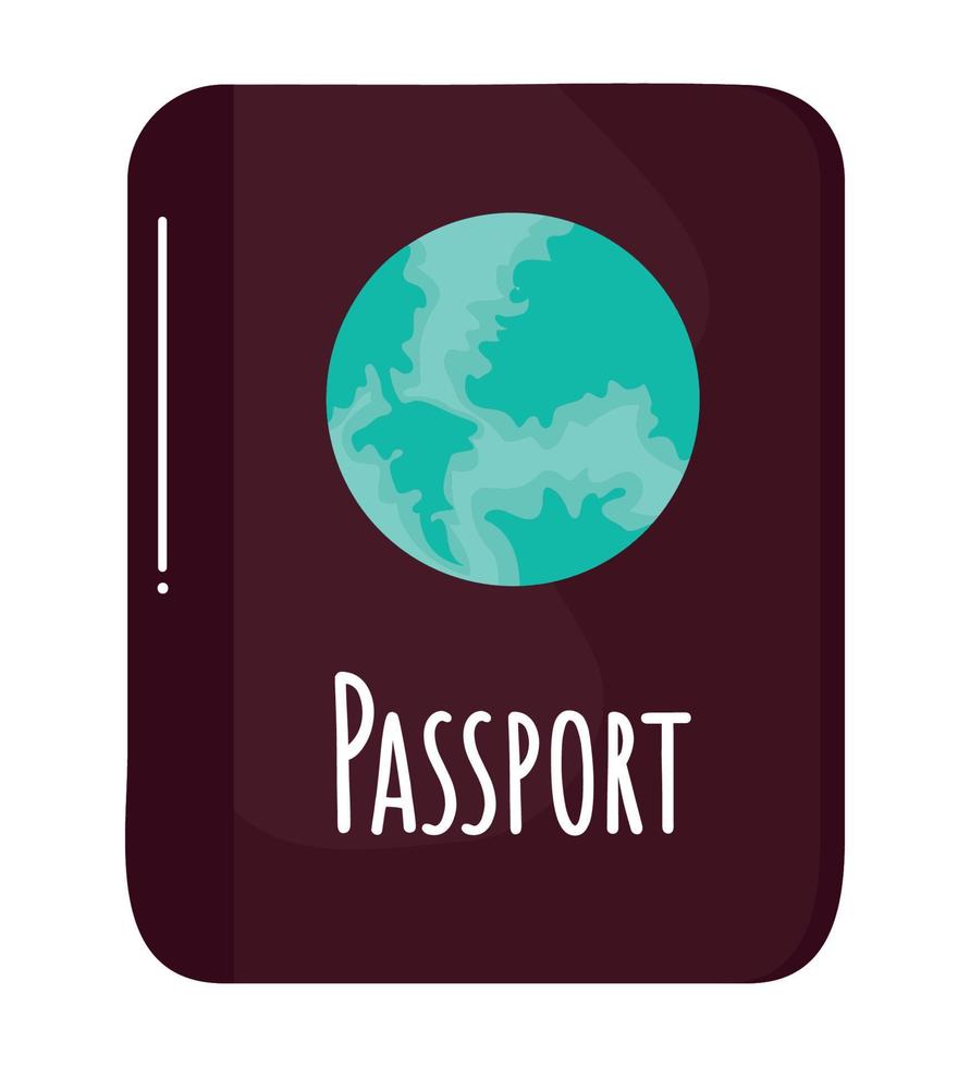 colored passport design vector