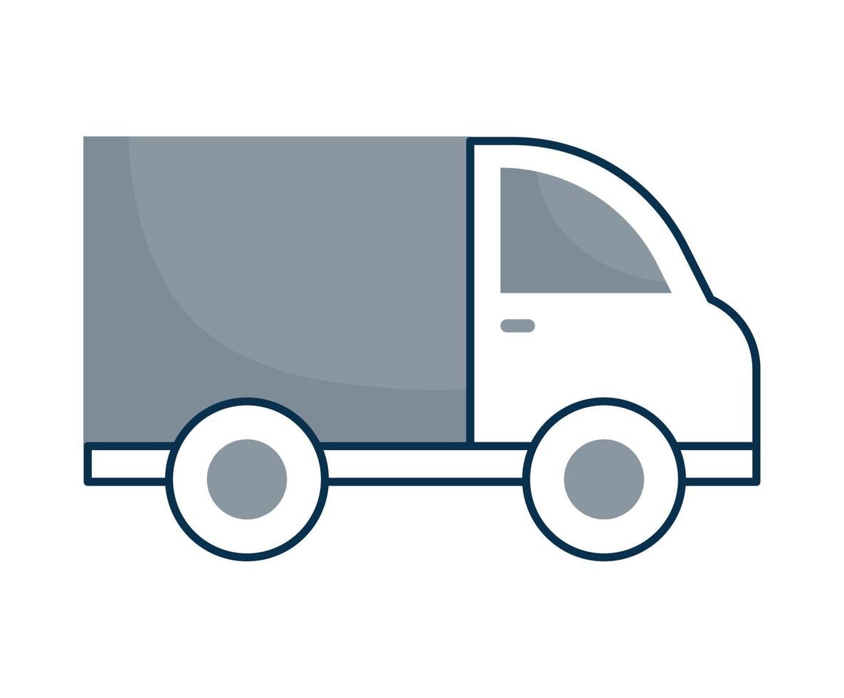 gray truck design vector