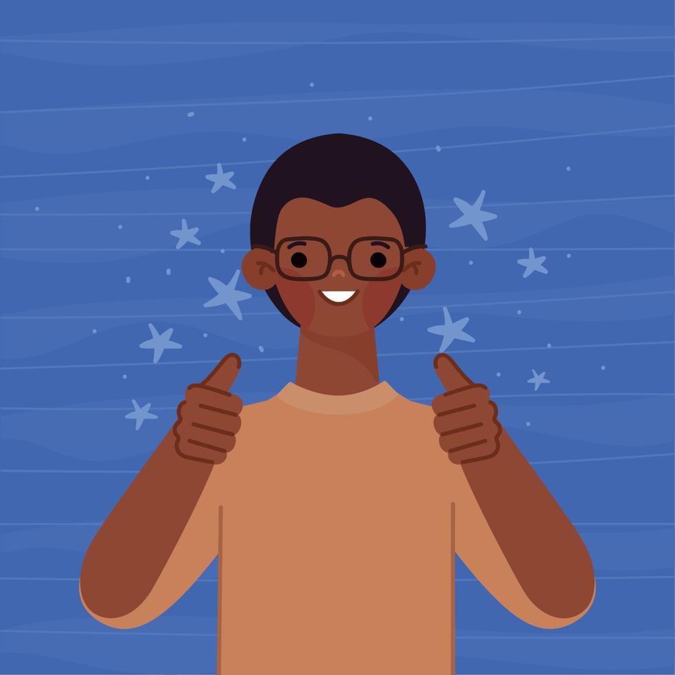 happy boy poster vector