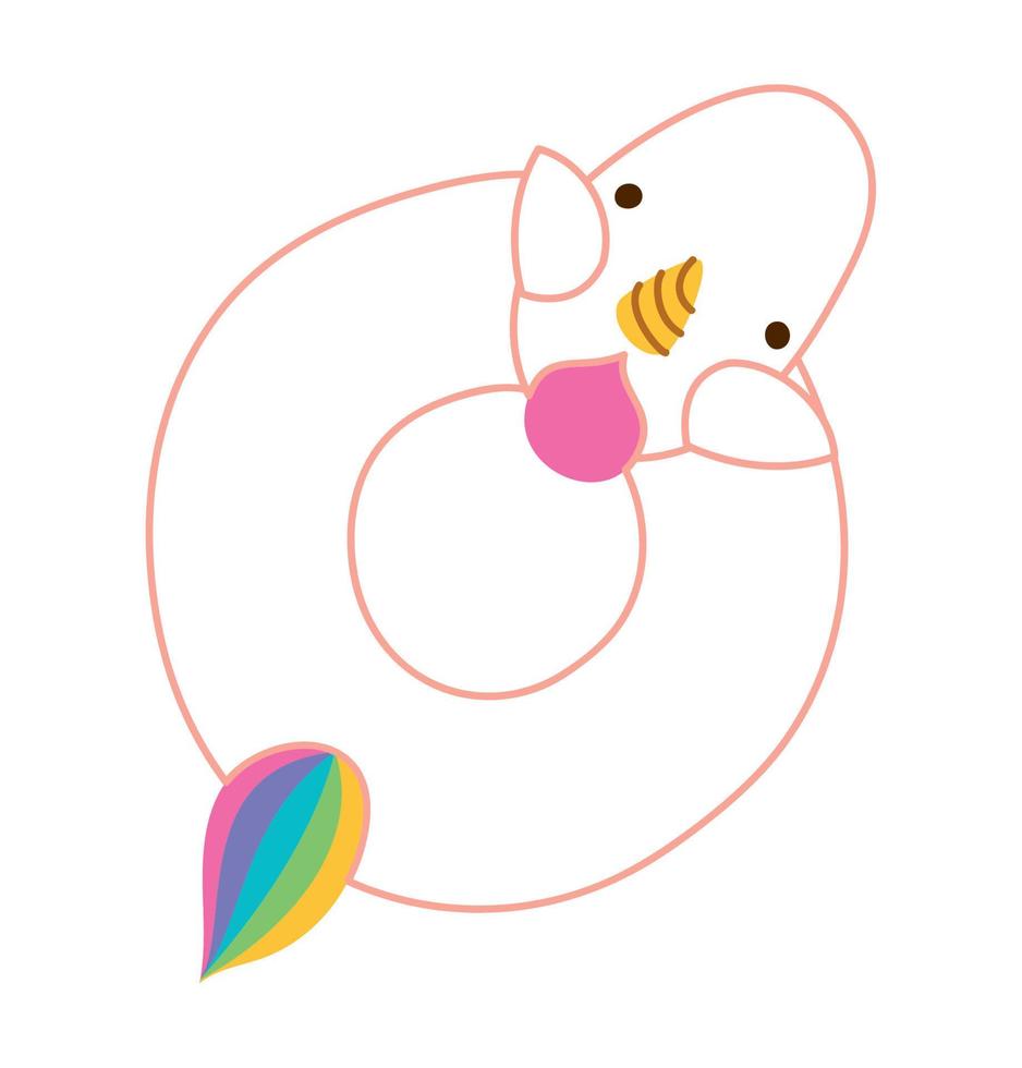 unicorn float design vector