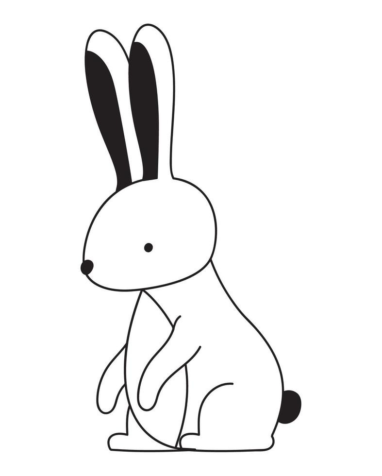 rabbit silhouette design vector