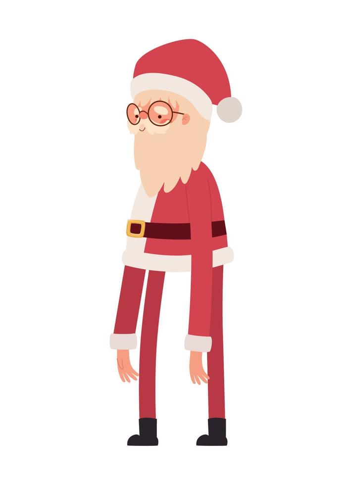 skinny santa claus illustration vector