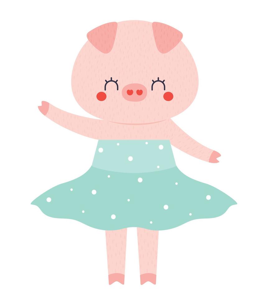 cerdo bailarín de ballet vector