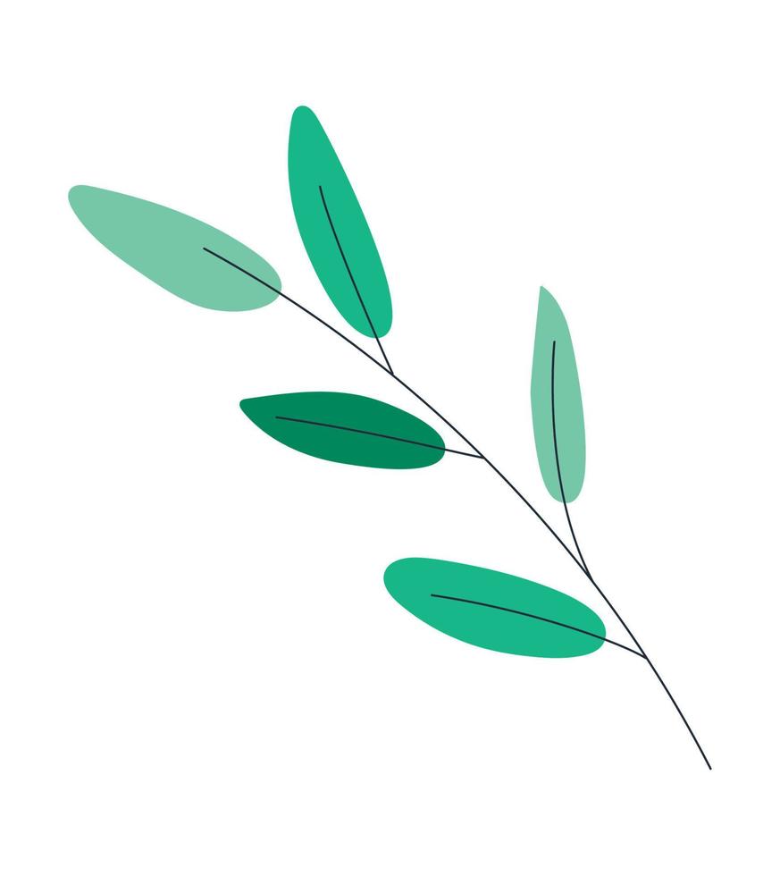 large leaves plant vector
