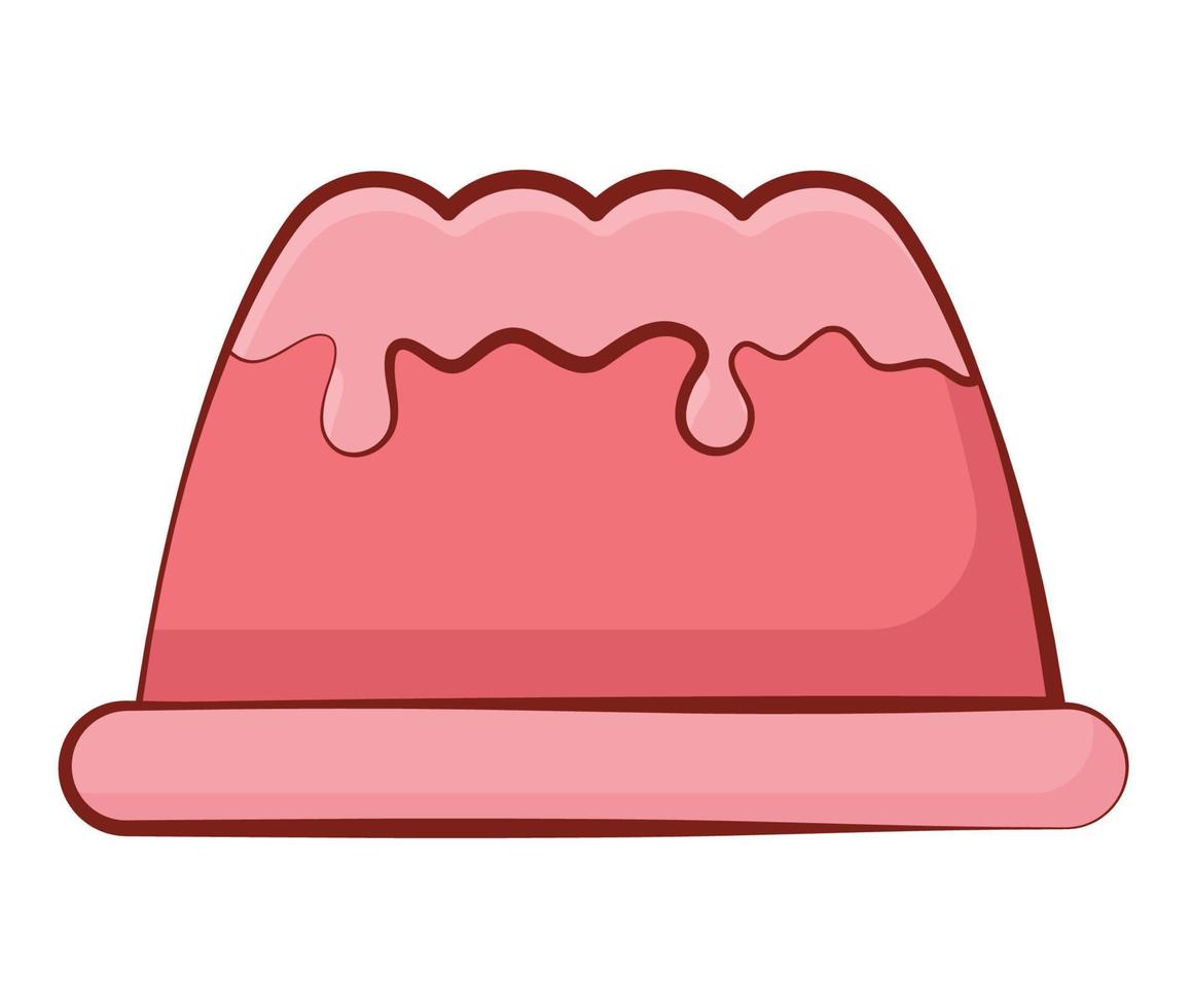 pink cake design vector