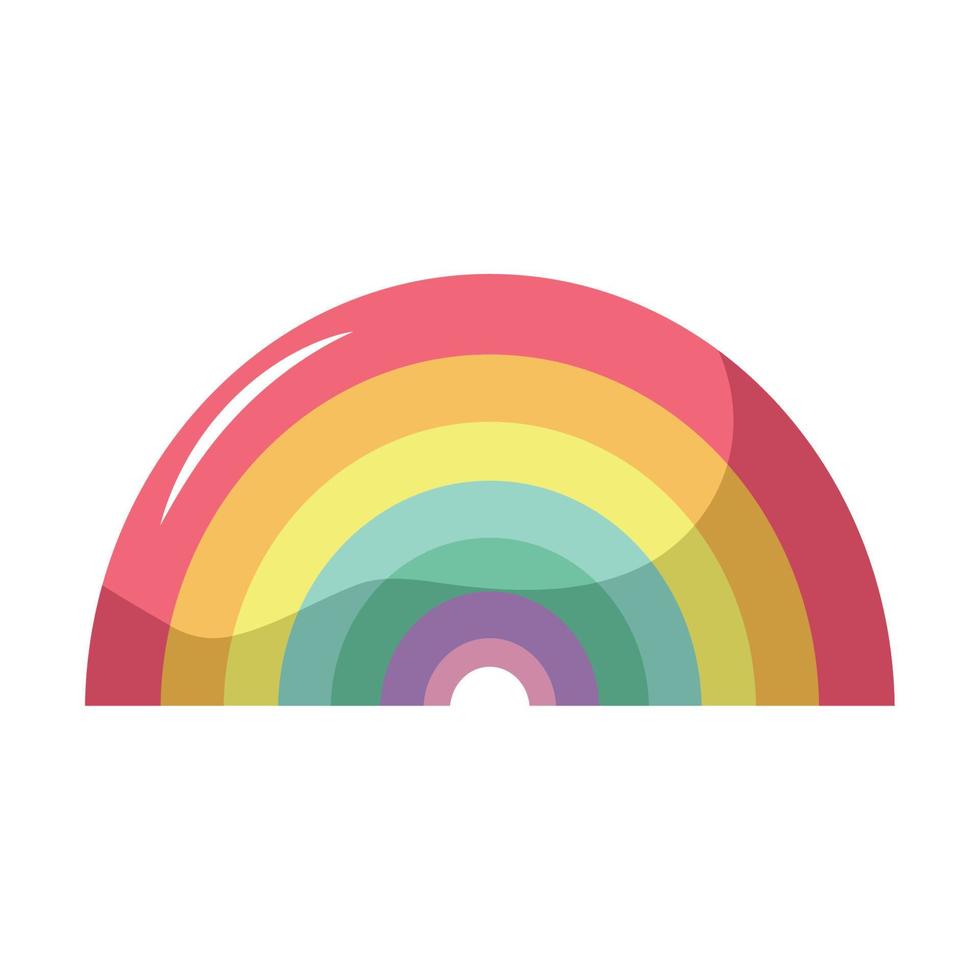 cute rainbow design vector