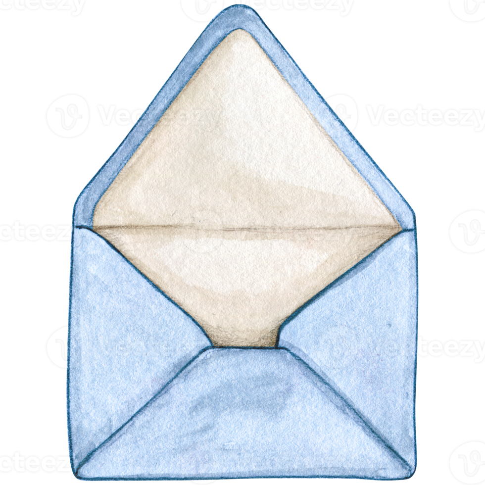 watercolor open envelope png