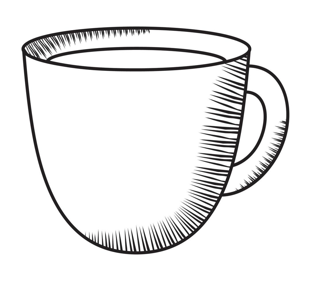 ceramic cup design vector