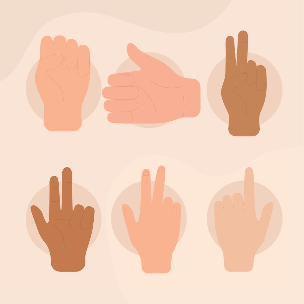 hand gesture bundle vector