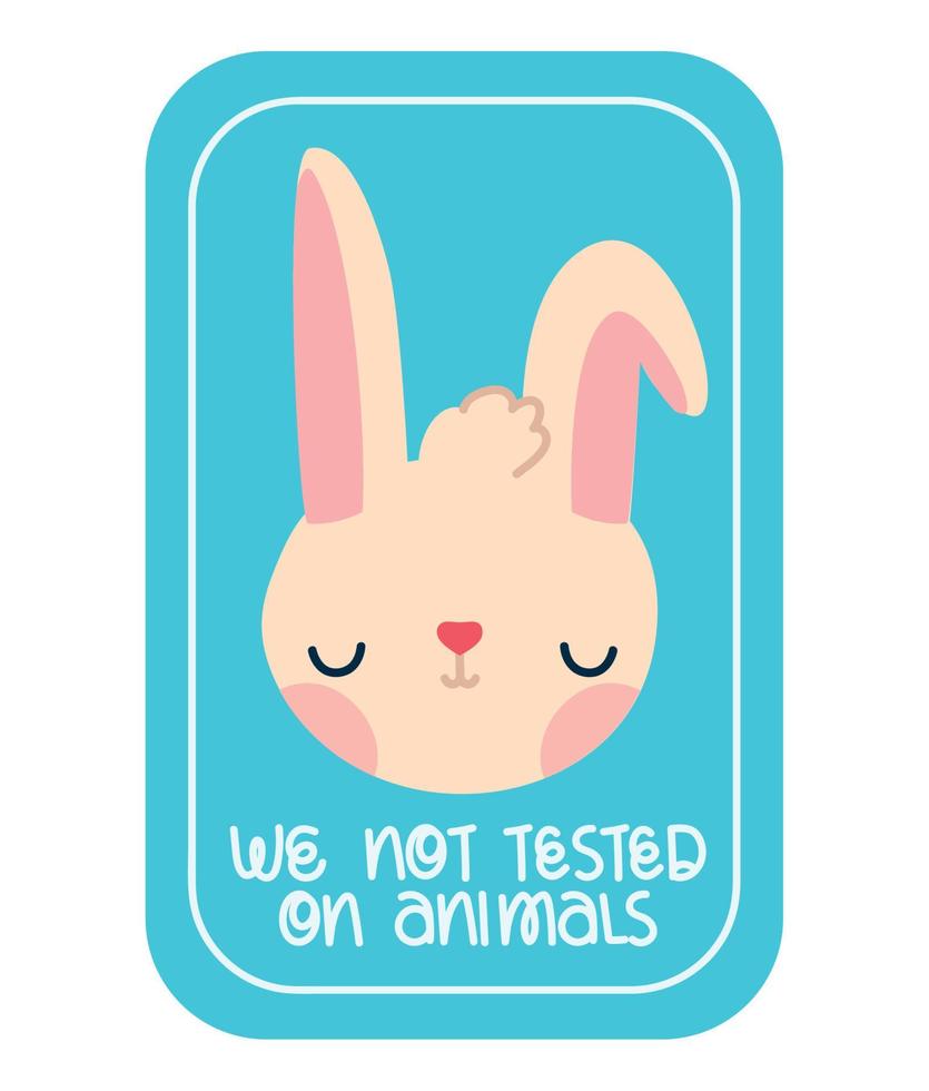 stamp of not tested on animals vector