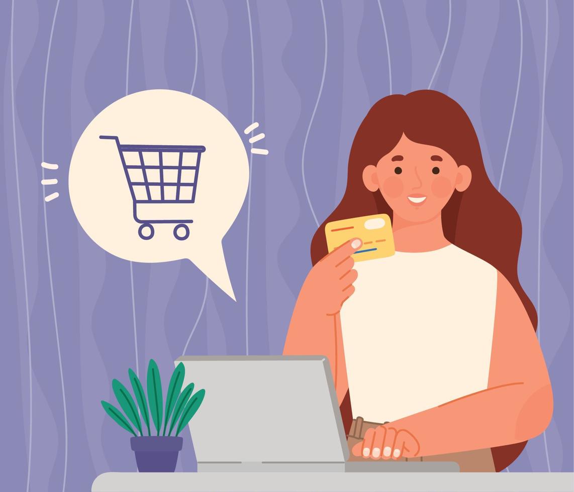 online shopping poster vector