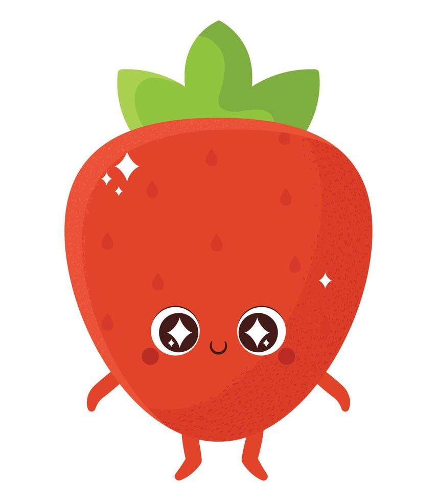 kawaii strawberry illustration vector