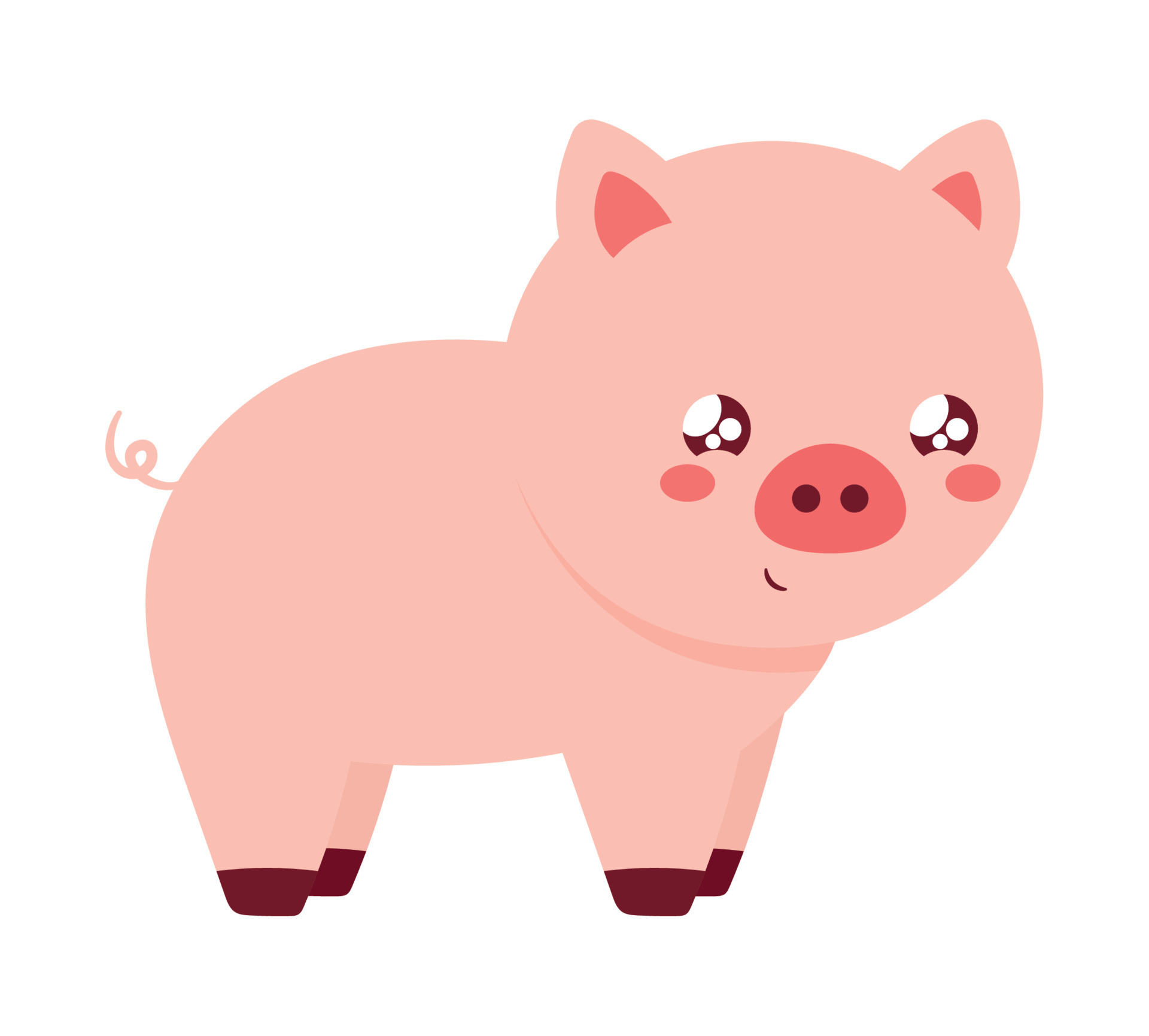 kawaii pig design 21387826 Vector Art at Vecteezy