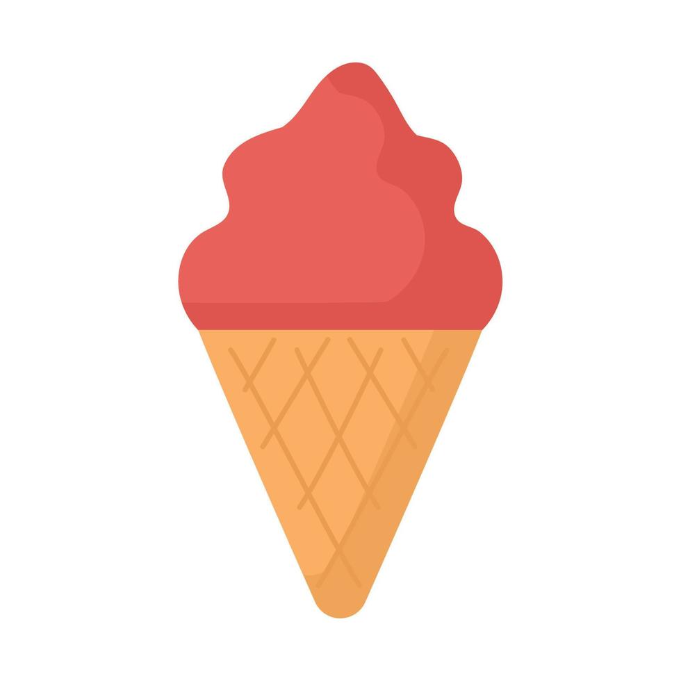 pink ice cream illustration vector