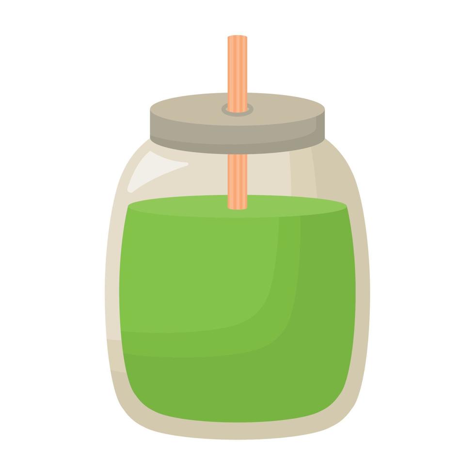 verde matcha malteada vector