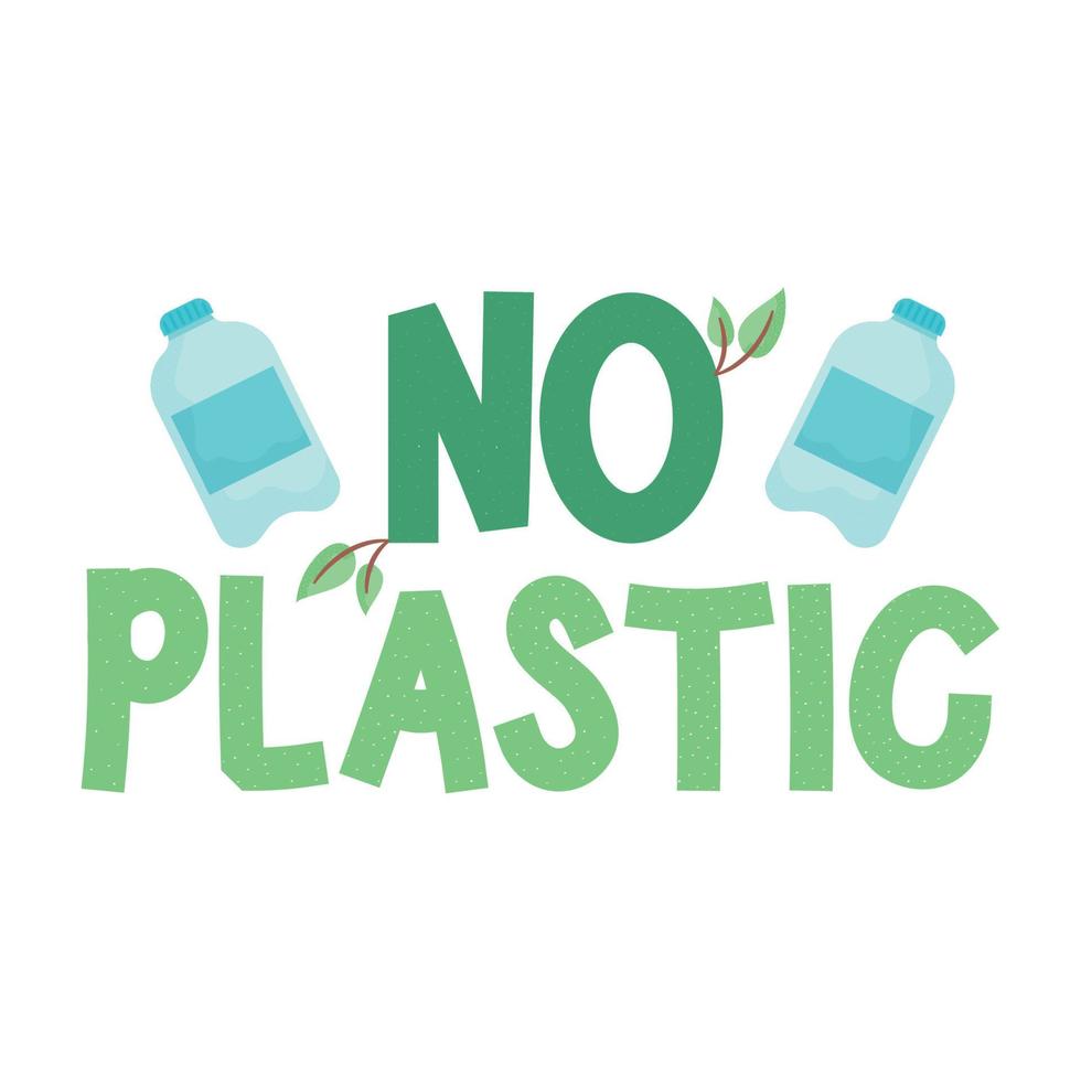 illustration of no plastic vector