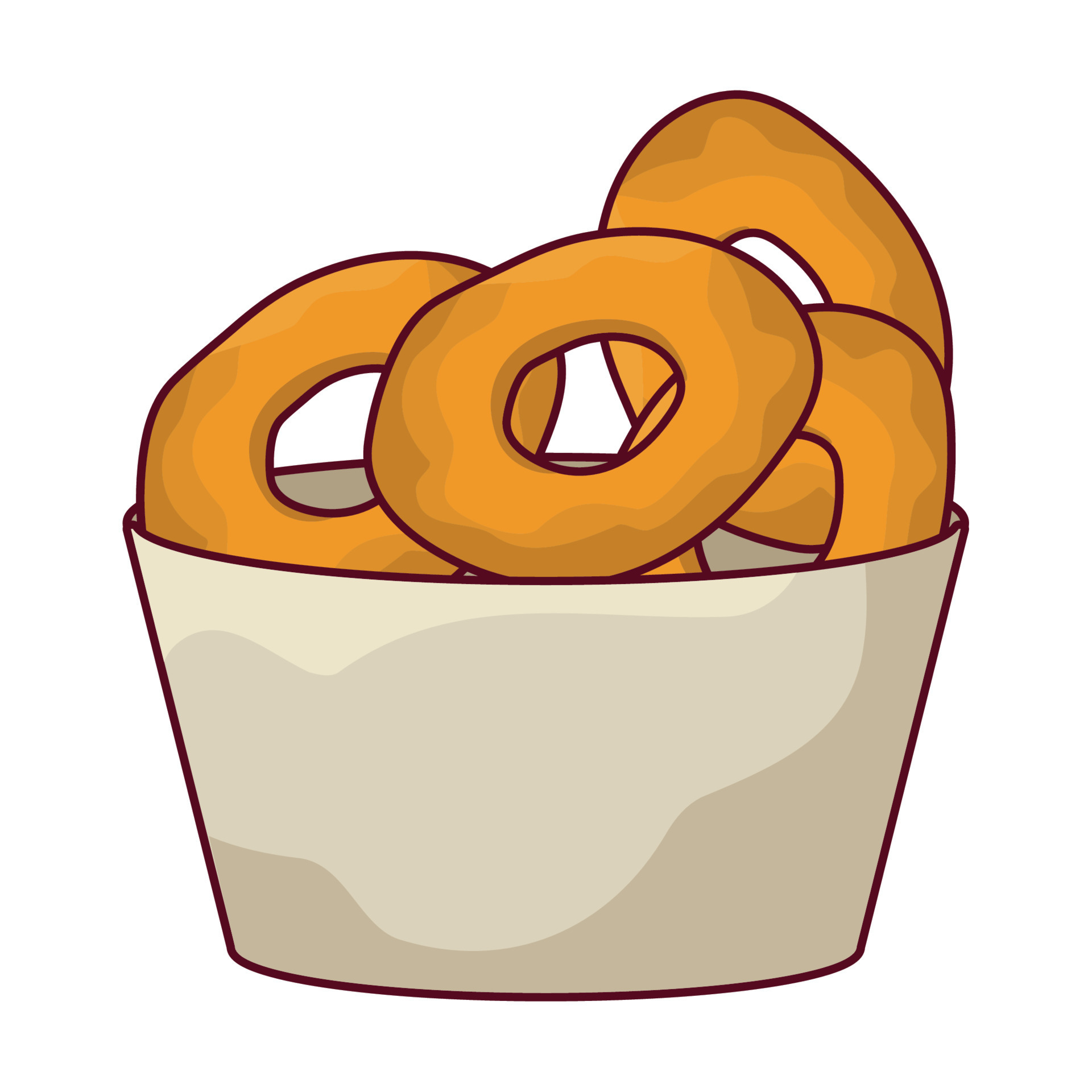 fried onion rings 21387861 Vector Art at Vecteezy