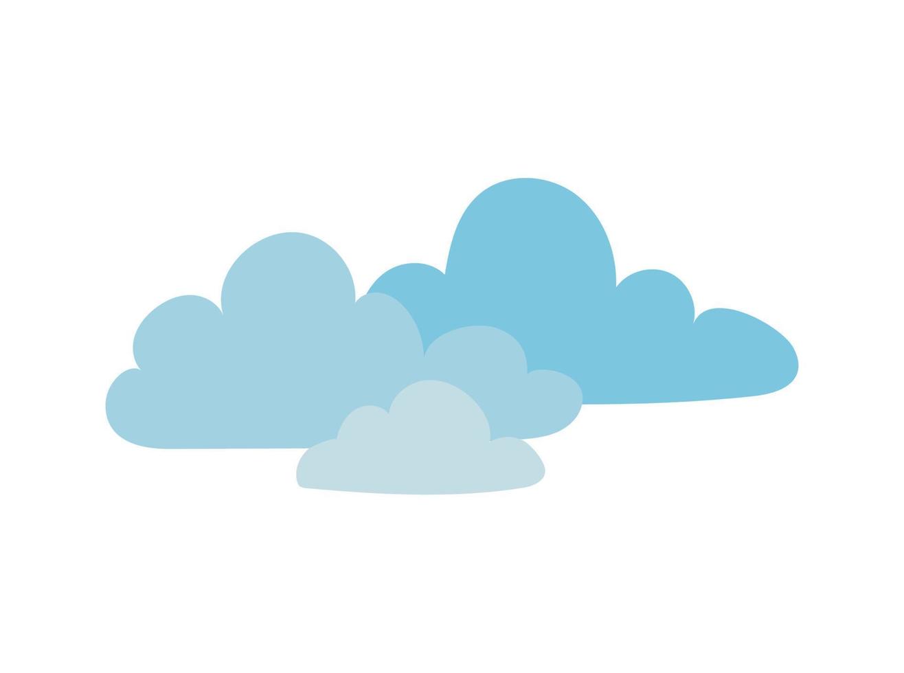 blue clouds design vector