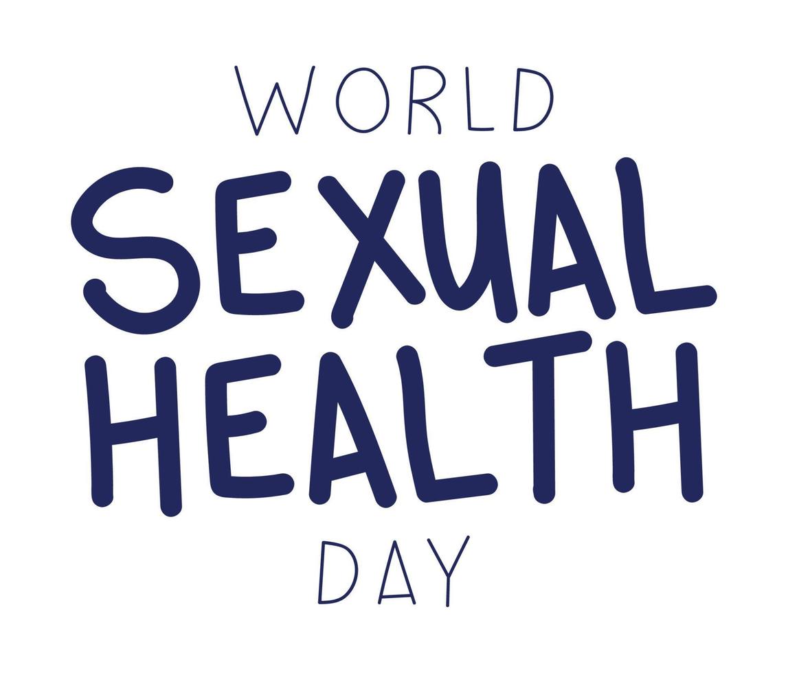 world sexual health day phrase vector
