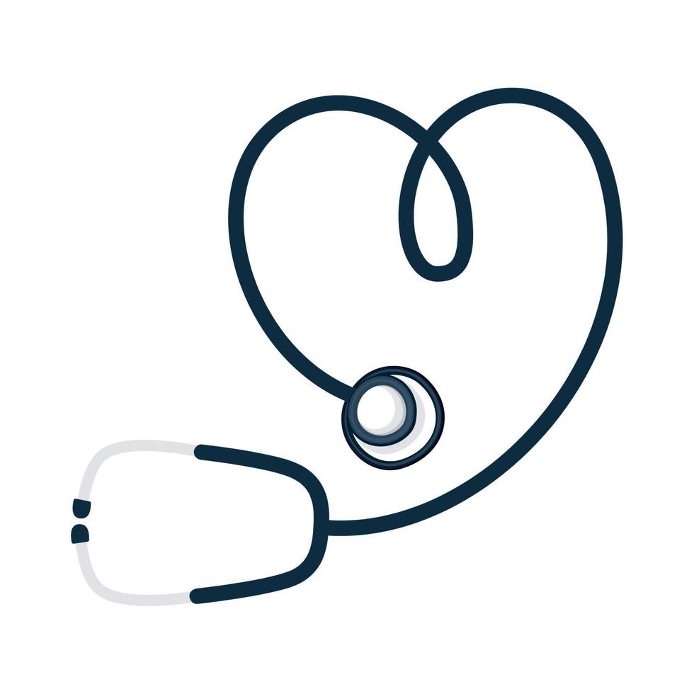 black stethoscope icon vector