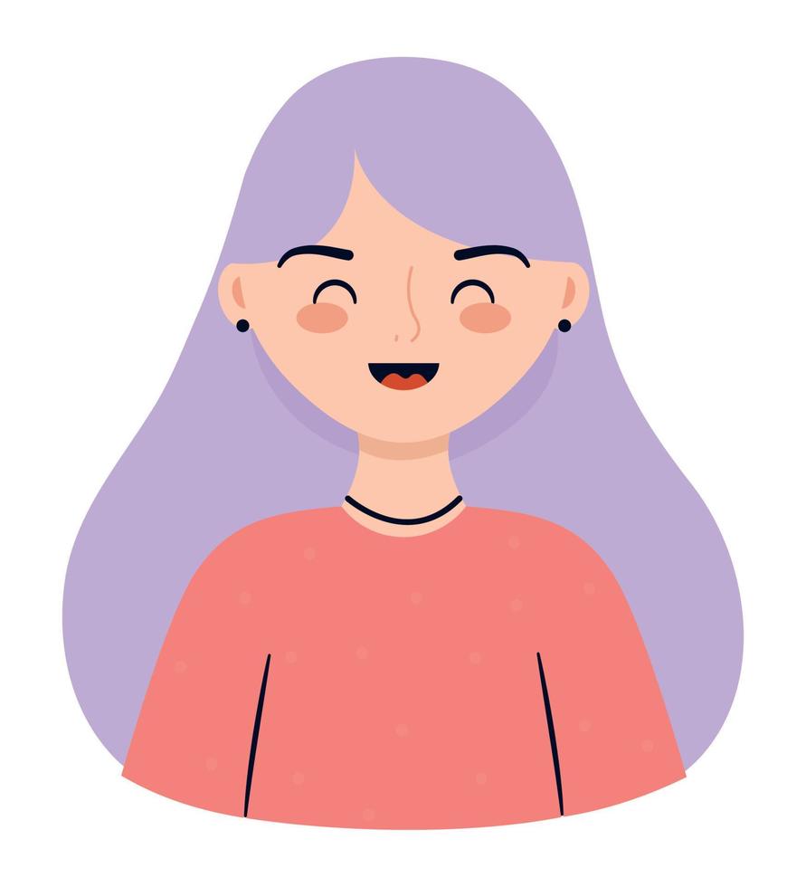 happy girl illustration vector