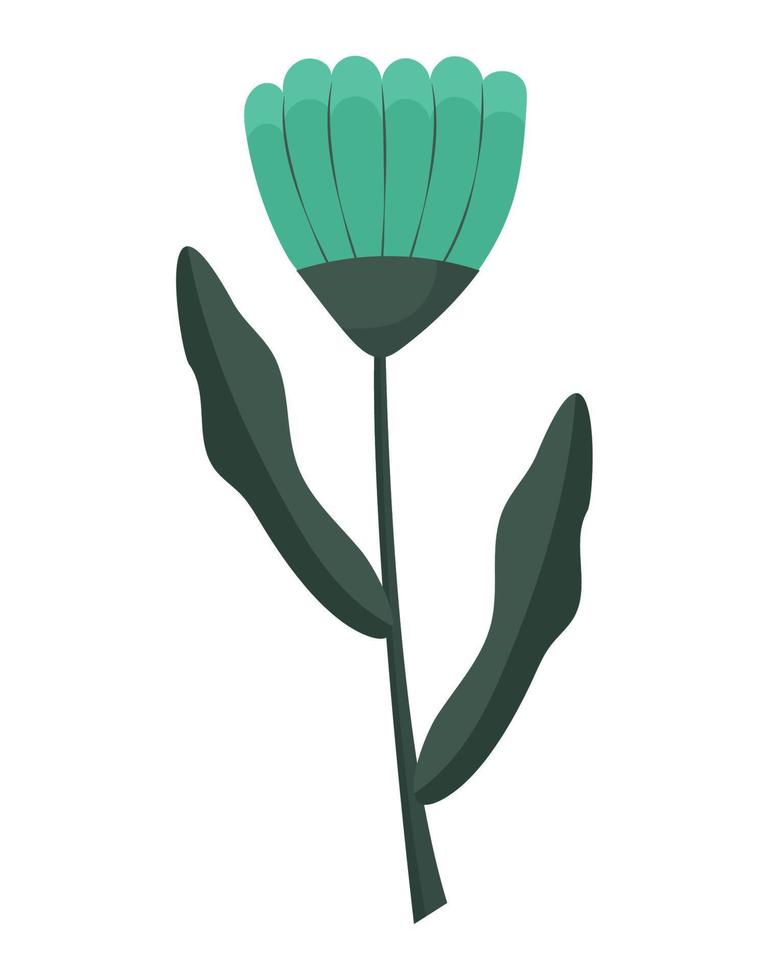 diseño de flor verde vector