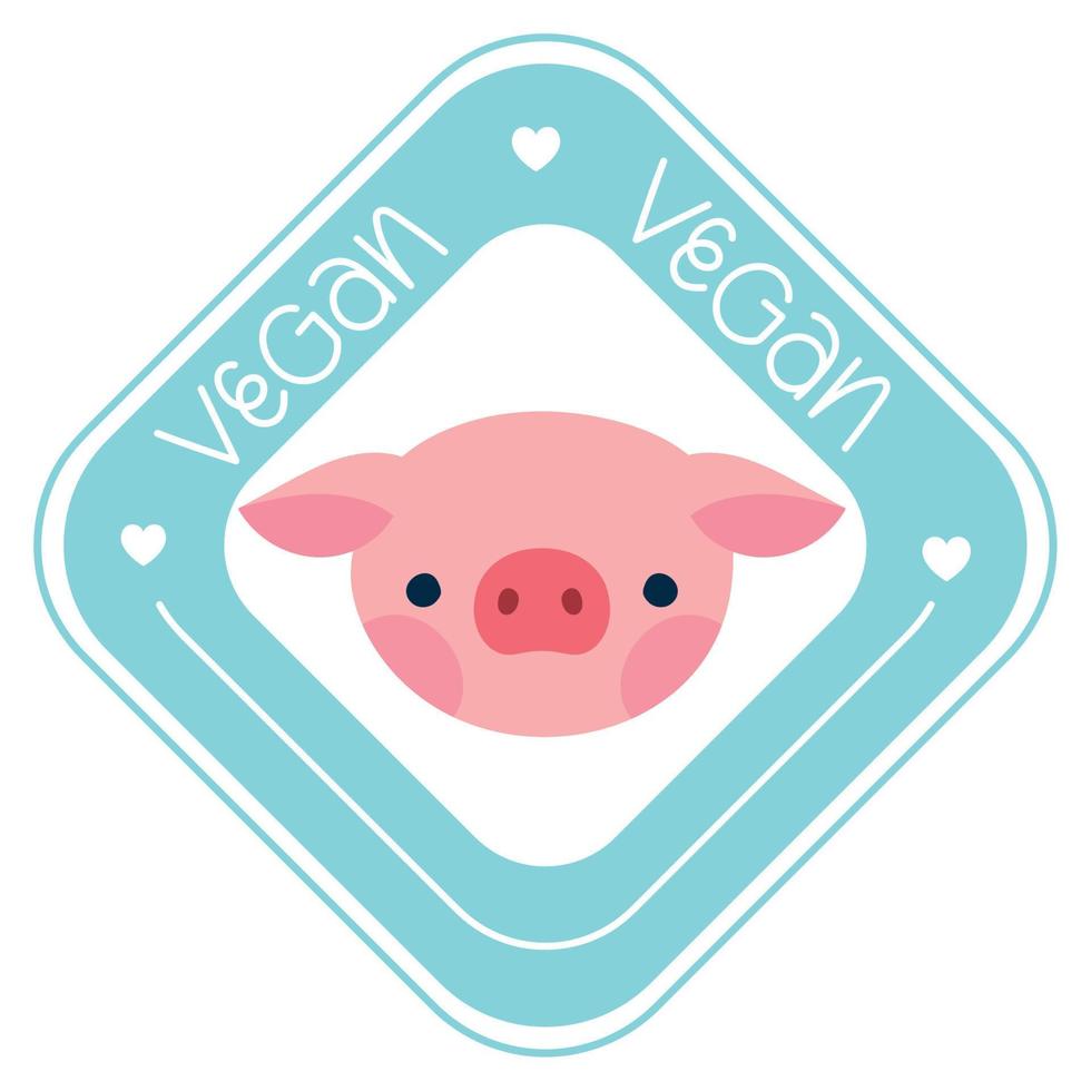 badge of vegan product vector