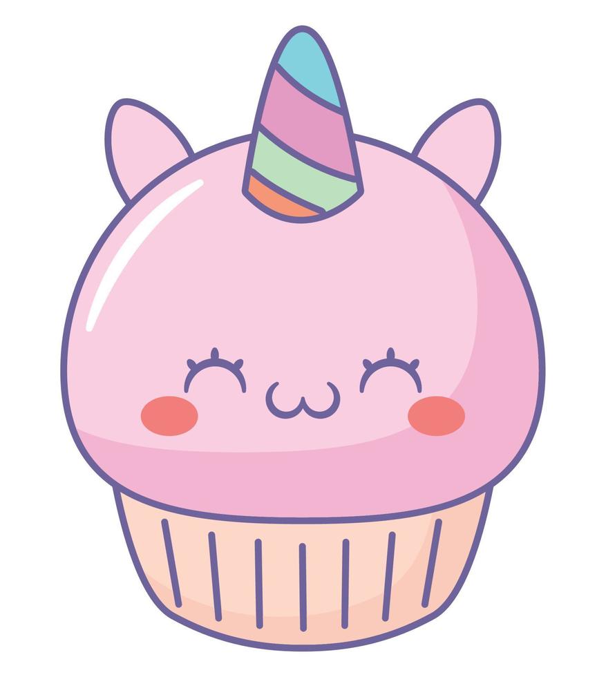 unicorn cupcake design vector