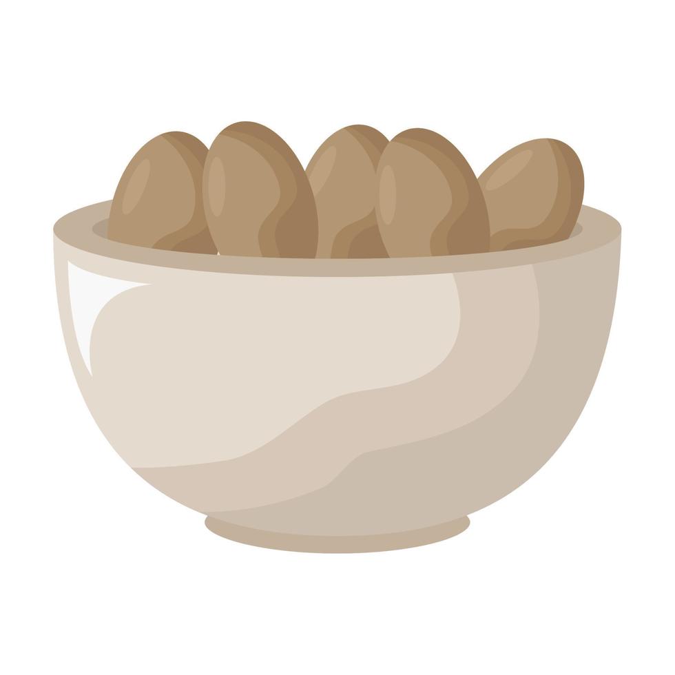 potatoes bowl design vector