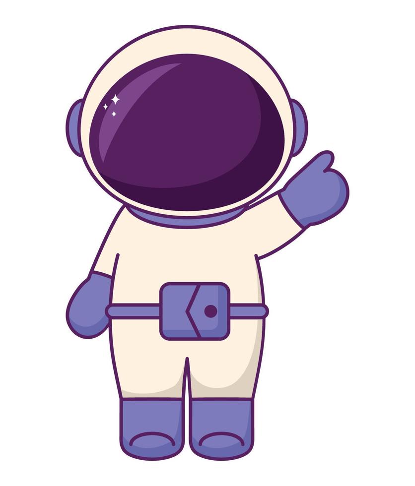 colored astronaut design vector