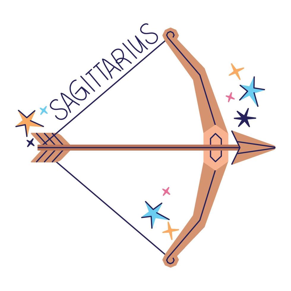 zodiac sagittarius constellation vector