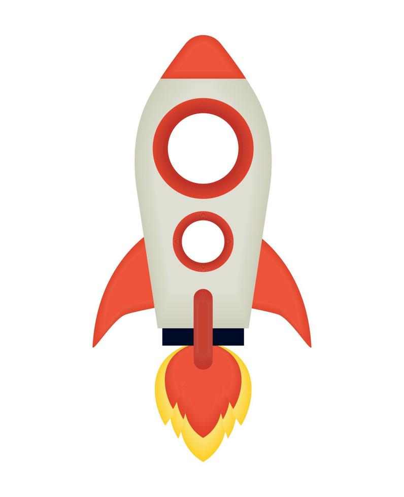 colored rocket design vector