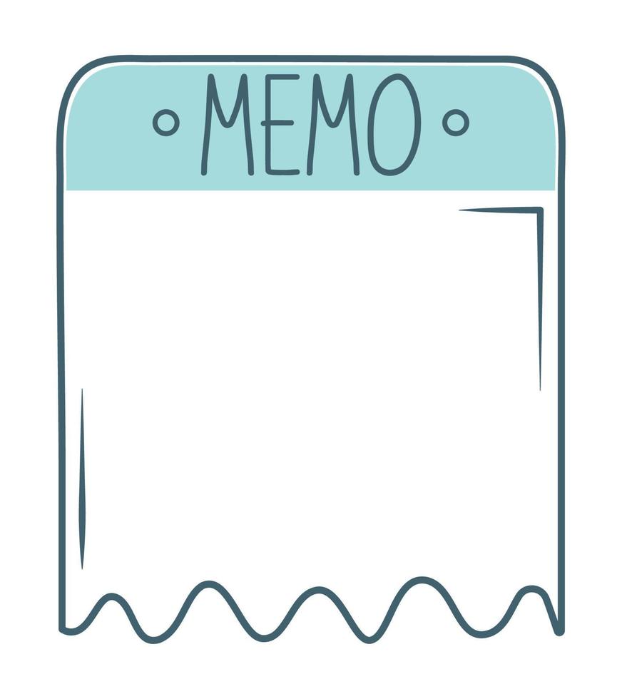 blue memo design vector