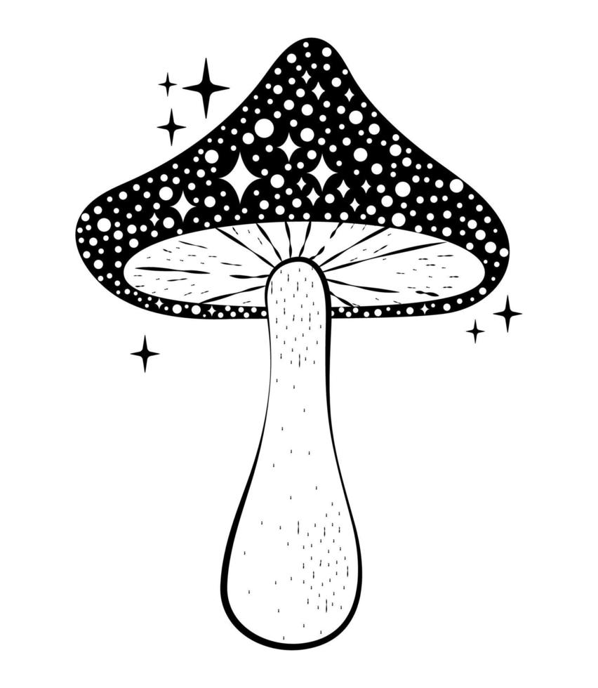 black mushroom icon vector