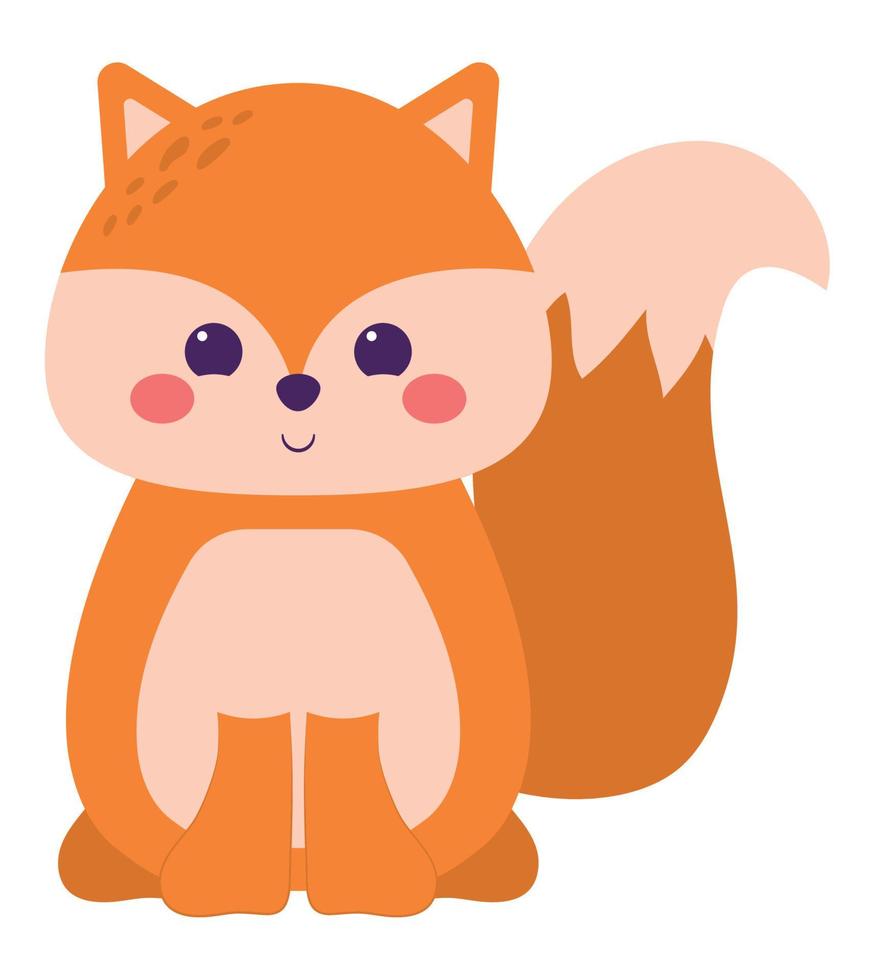 orange squirrel design vector