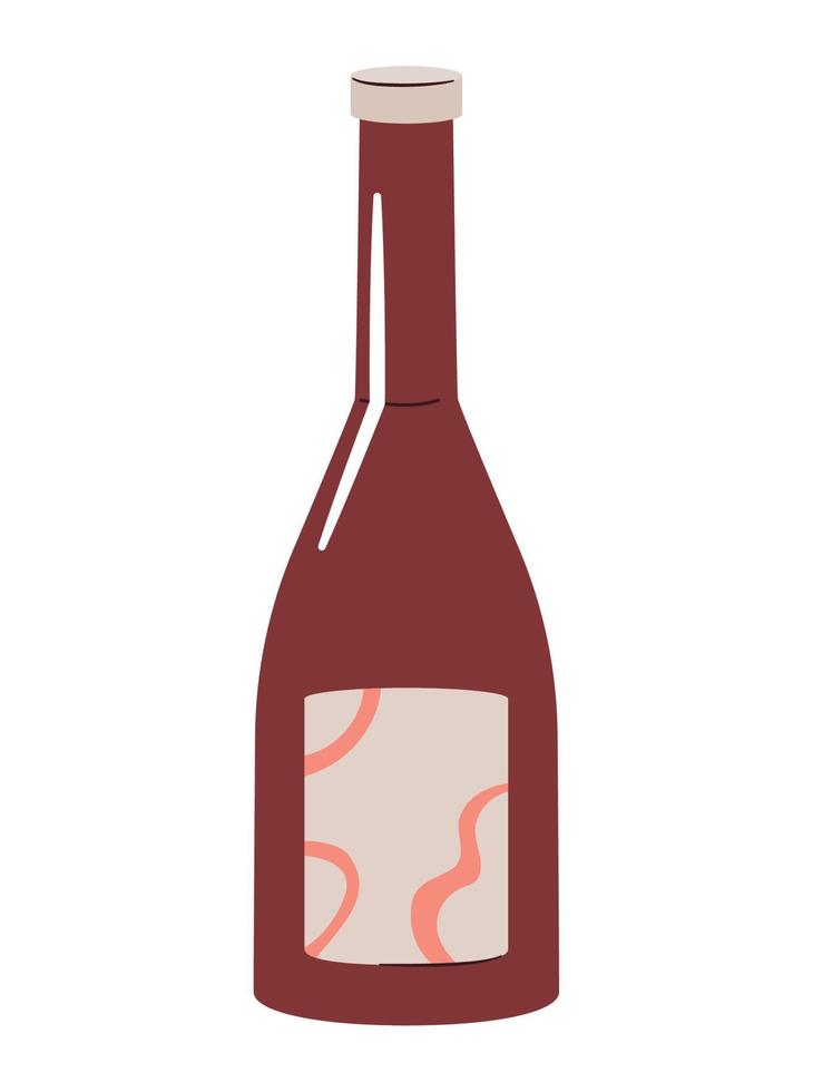 cute beverage bottle vector