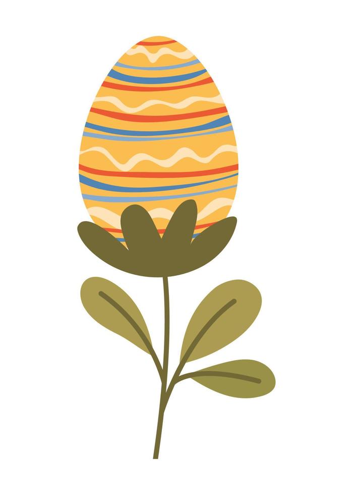 linda Pascua de Resurrección huevo planta vector