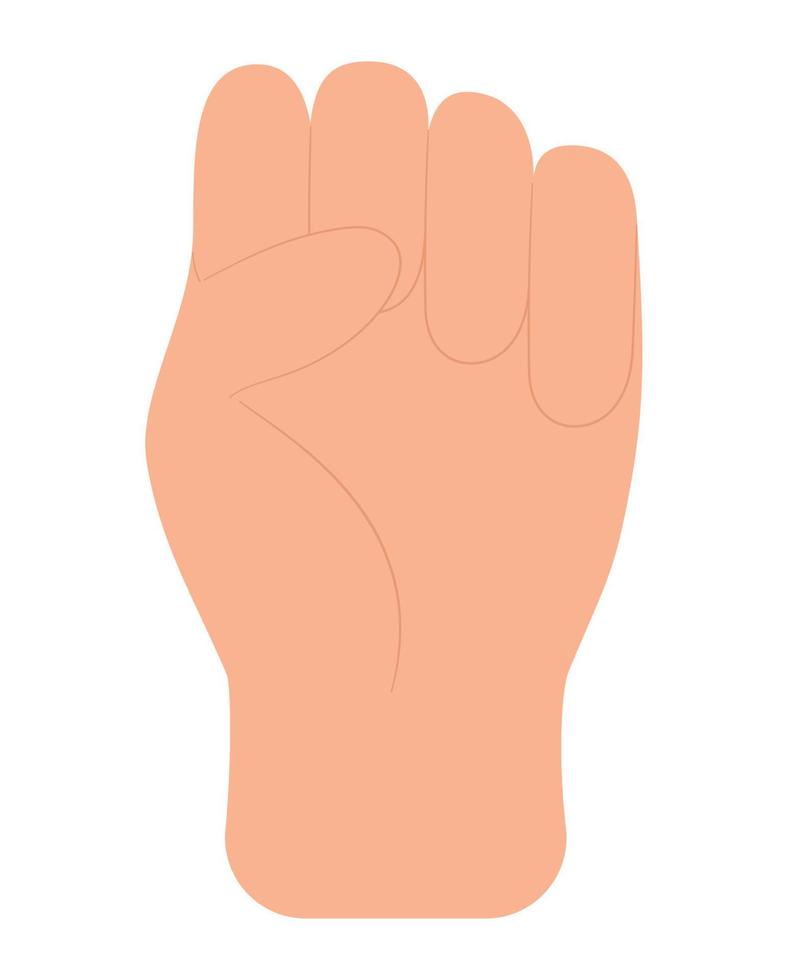 mano puño diseño vector