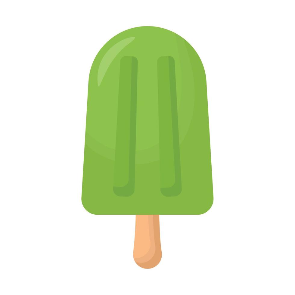 matcha ice cream in stick vector