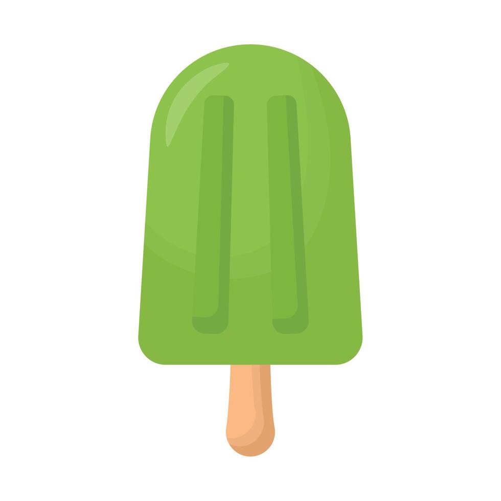 helado de matcha en palo vector