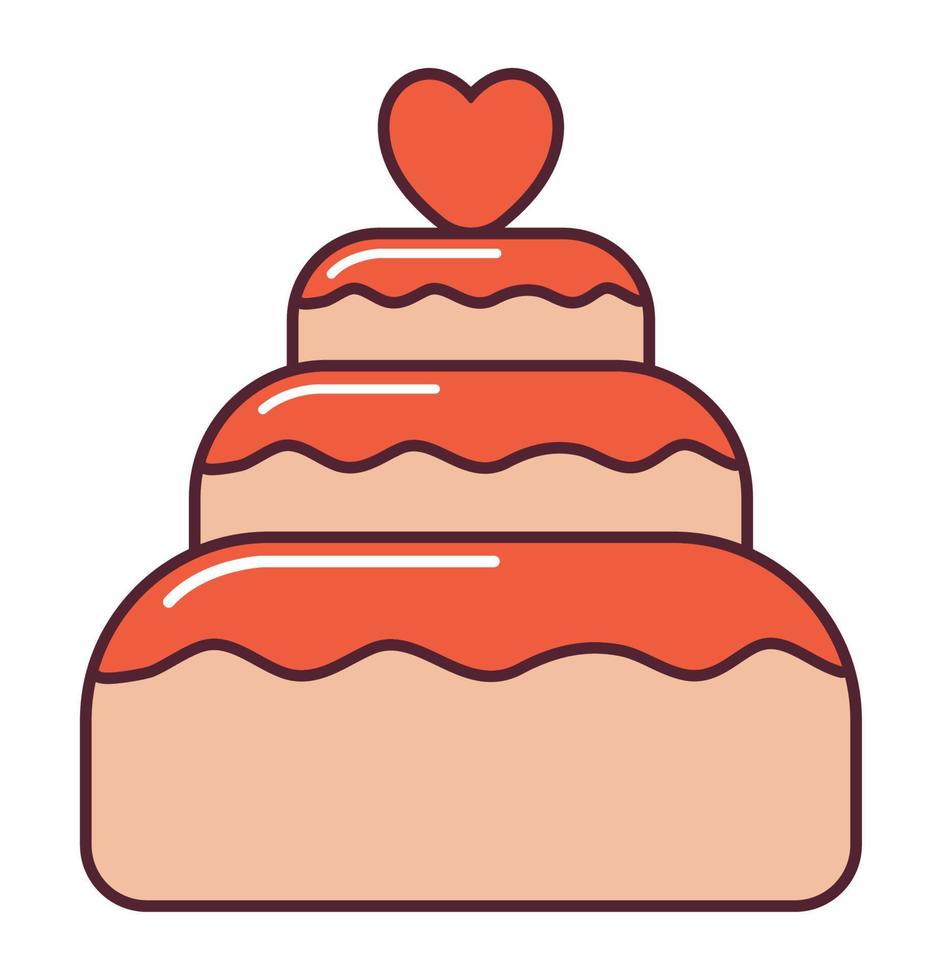 wedding cake design vector